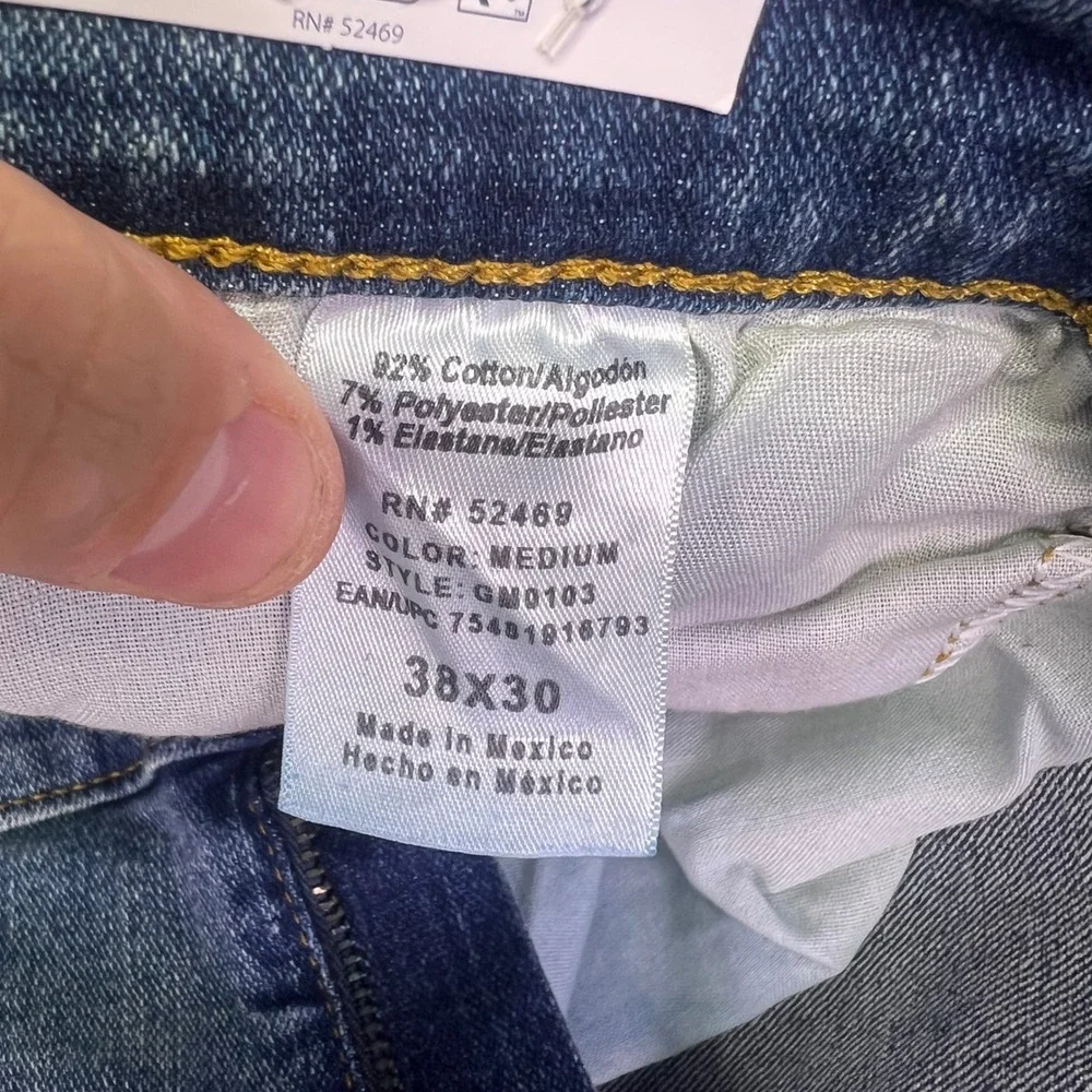 George Bootcut Jeans Mens 36x30 Medium Wash Stretch Casual Classic Denim GM0103